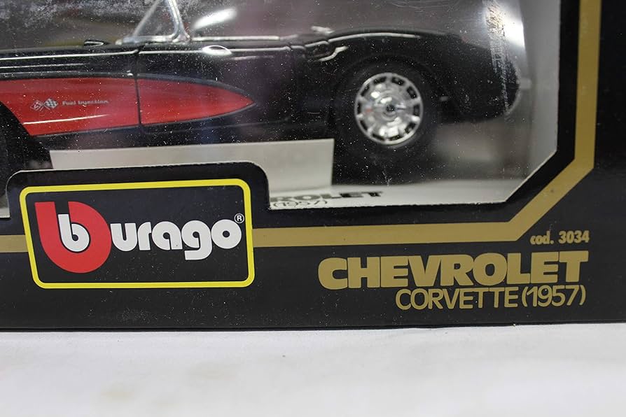 Amazon.com: Burago 3034br 1957 Chevrolet Corvette - Red and