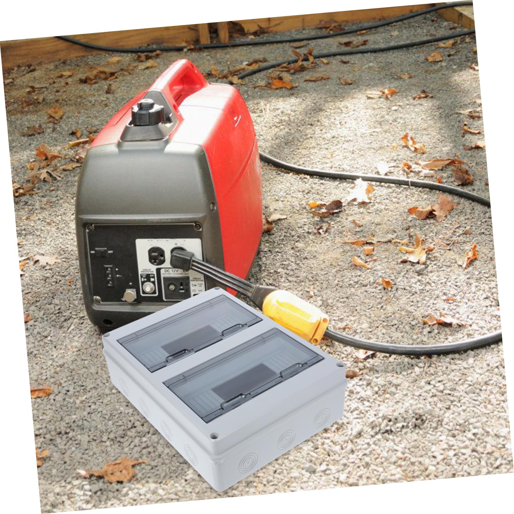 Caja de Distribución Eléctrica 24 Circuitos de Plástico para Exterior | Montaje en Superficie, y Antipolvo, Instalación Sencilla, Uso Doméstico al Aire Libre