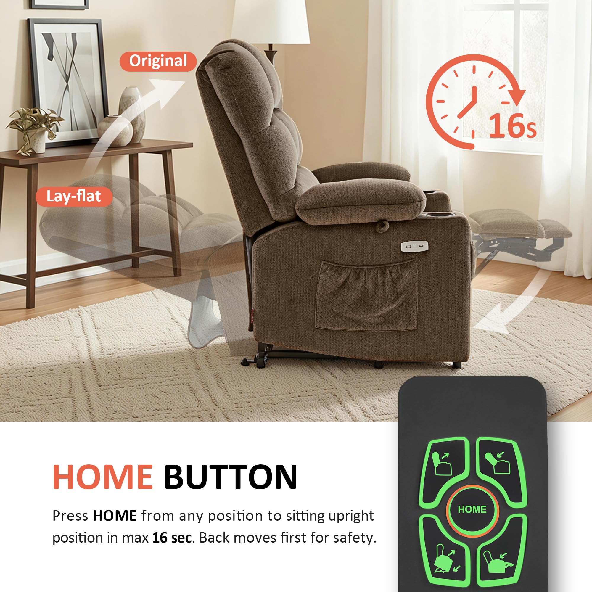 Snapklik.com : MCombo Large Dual Motor Power Lift Recliner Chair For ...