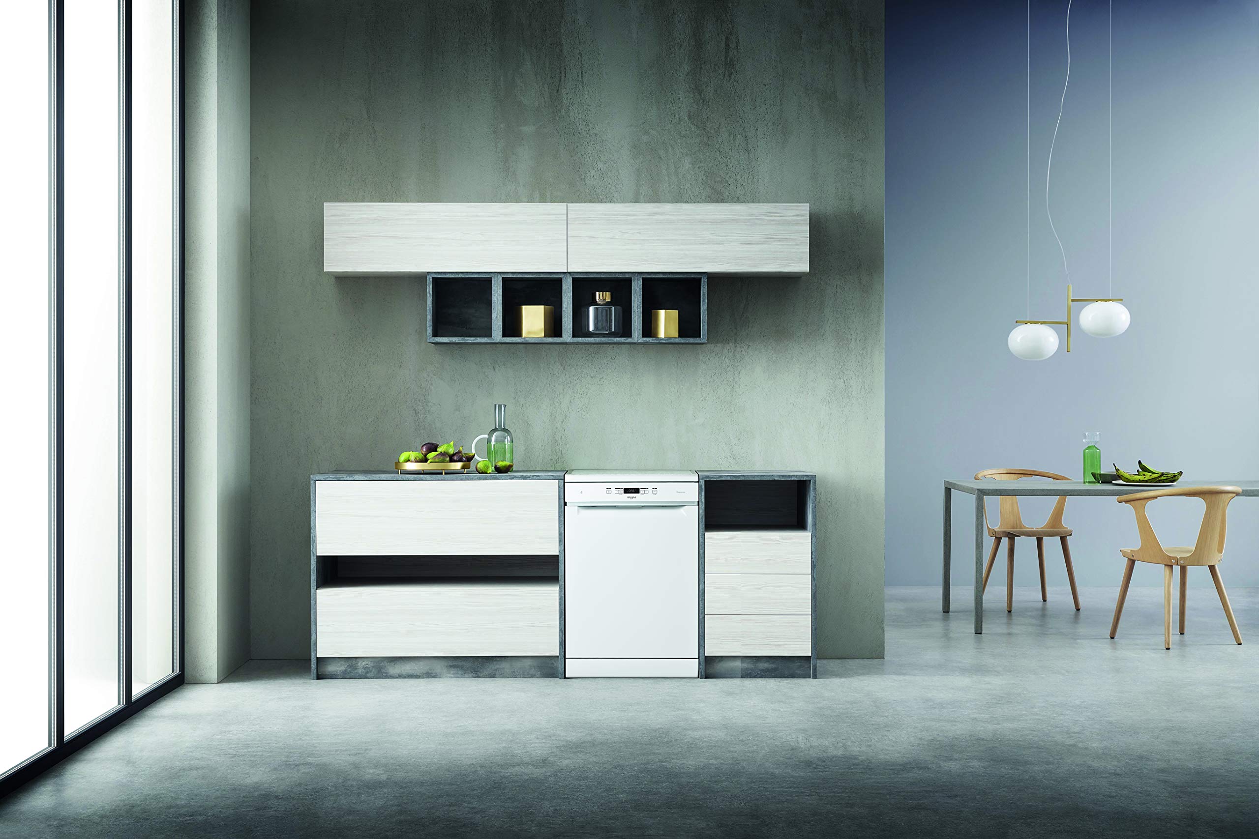 Whirlpool - Lavavajillas WFC 3C34 P 60 cm blanco, tecnología power clean, 44dBA, 14 cubiertos, eficiencia NEL D