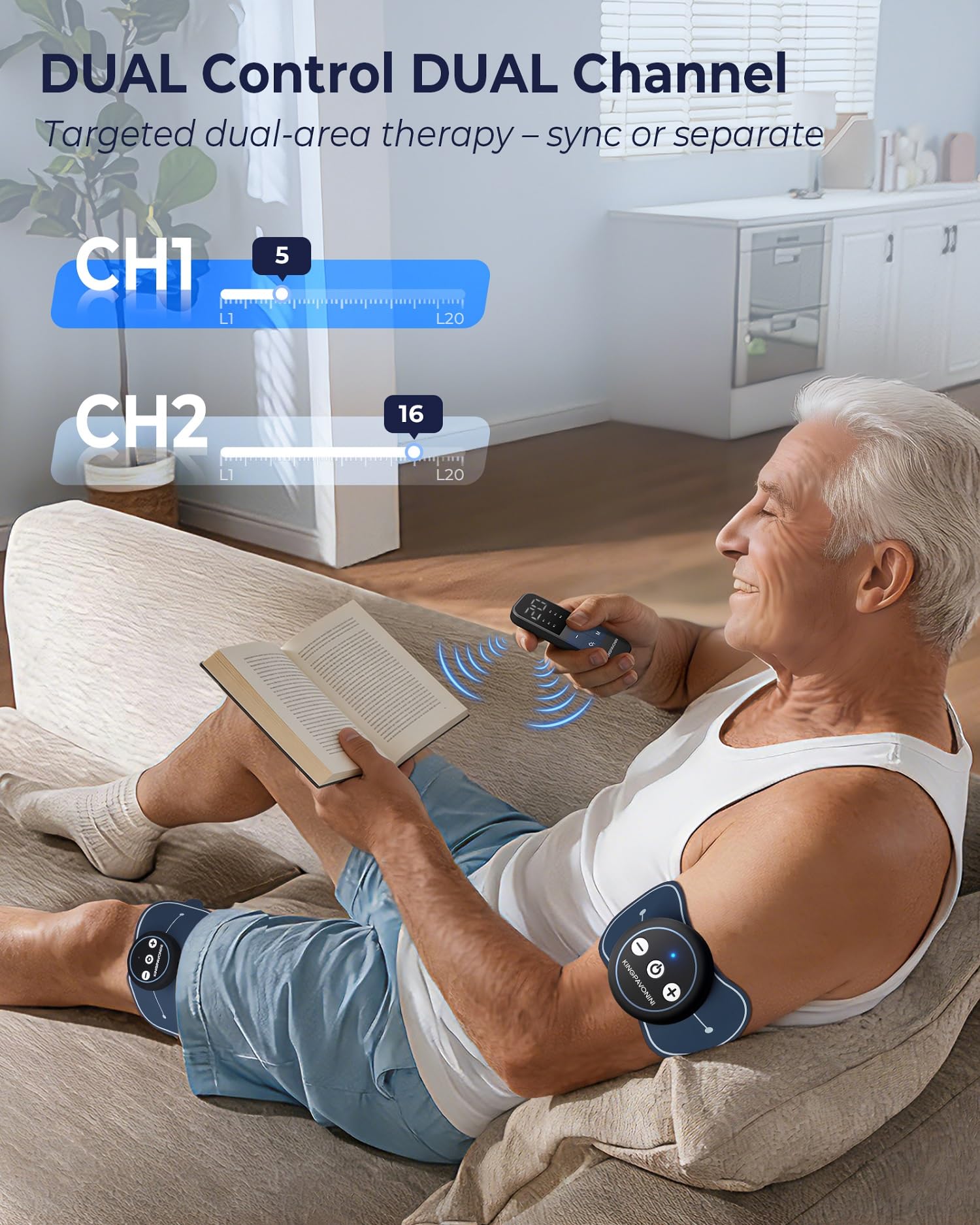 Wireless TENS Unit - Pain Relief & Muscle Stimulator -6 Wireless TENS Unit - Pain Relief & Muscle Stimulator -6