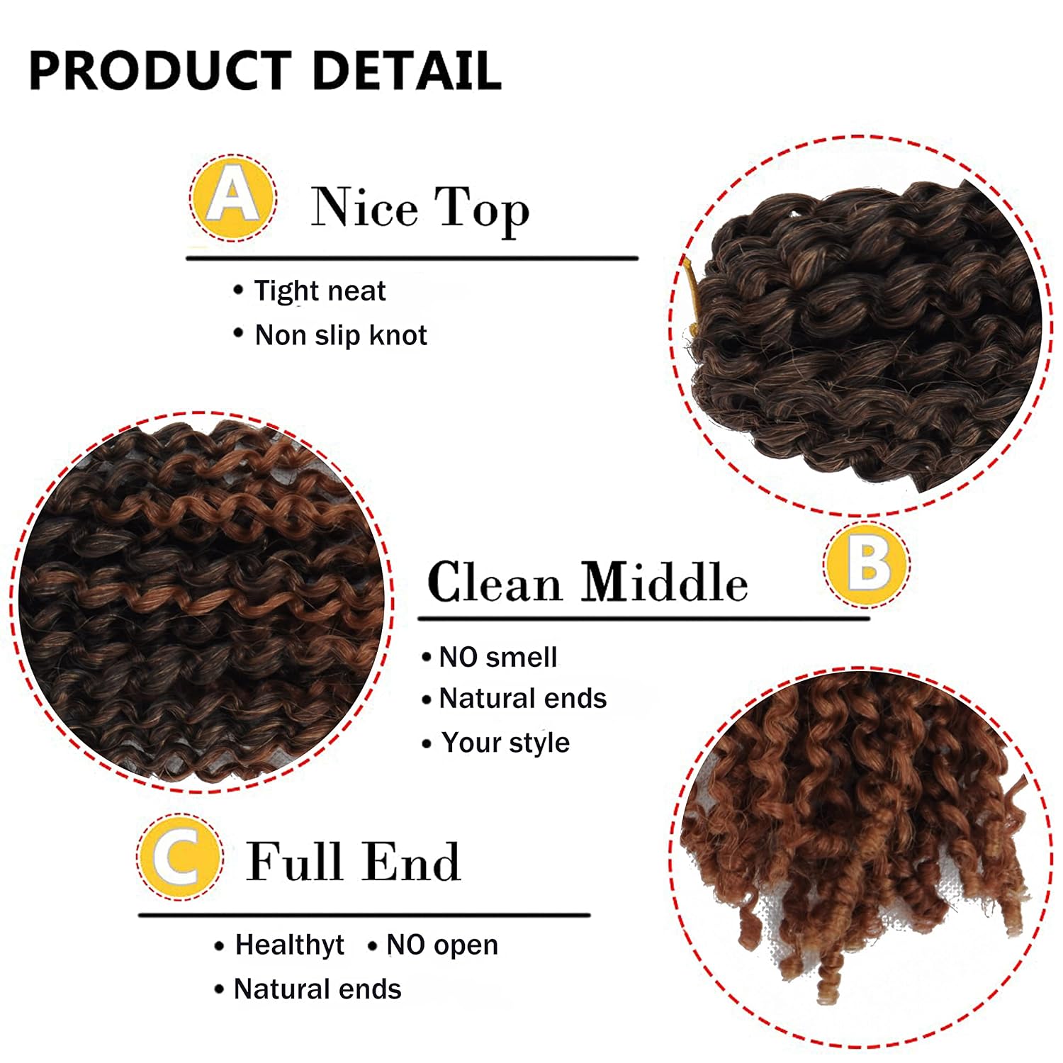 9 Bundles/Lot Marlybob Crochet Hair 8/10/12 Inchs Small Jerry Curl Braid Short Passion Twist Braids Afro Twist Synthetic Hair Kinky Curly Braiding Hair Extensions (T1B/30, 12 Inch)