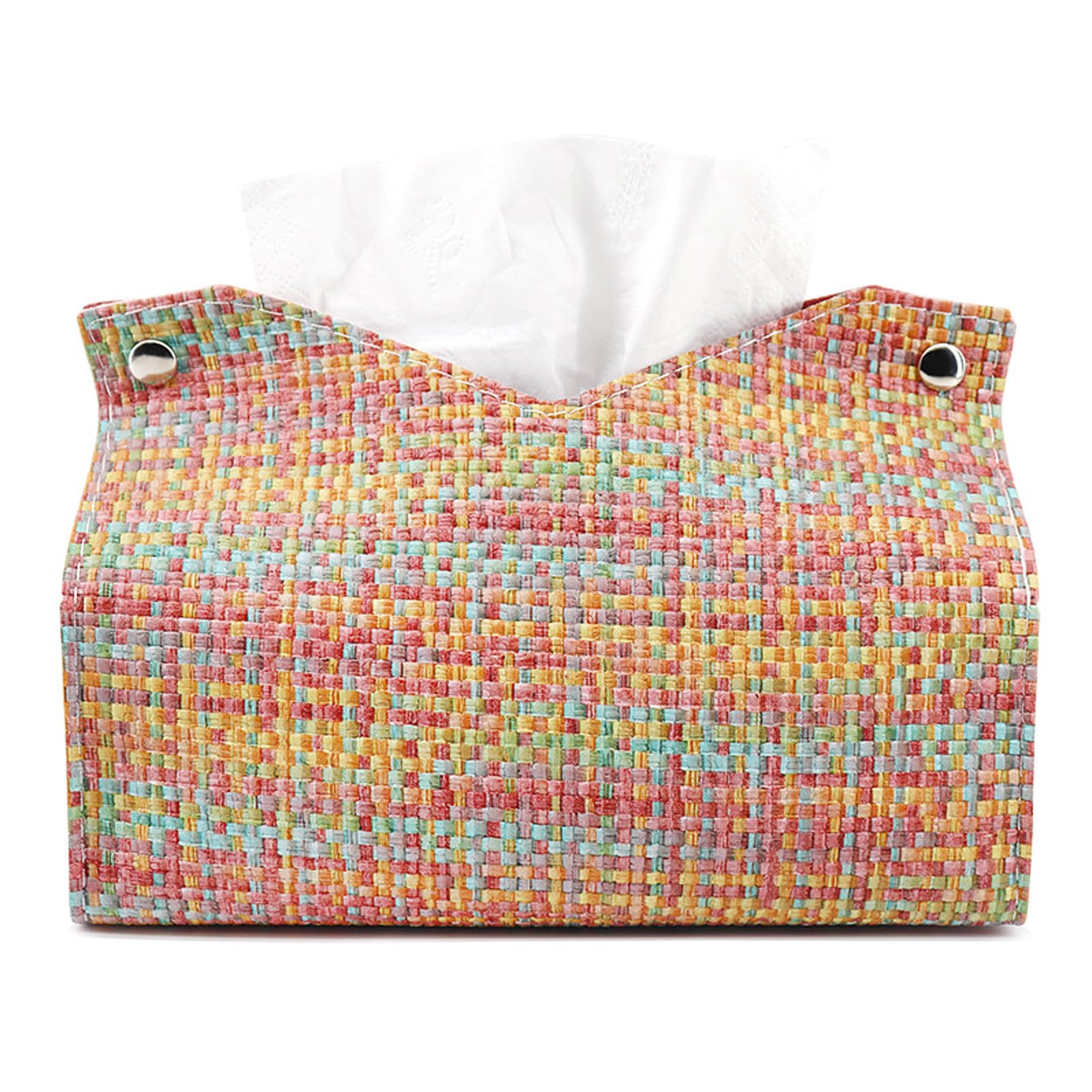 Tsophreniq Tissue Box Cover PU Woven Facial Holder Unique Paper Organize Home Napkins Container Household Paper Boxes Home Boxes