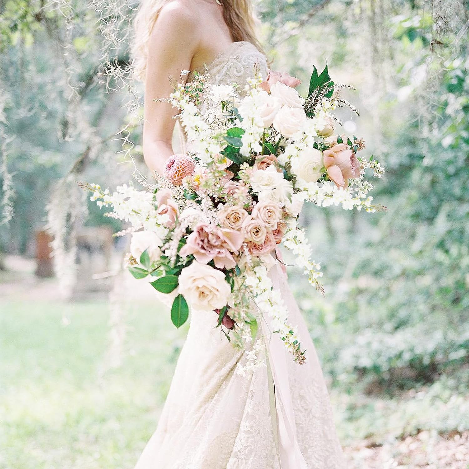 IPOPU 40" White Delphinium Artificial Flowers 5PCS Faux Delphinium Larkspur Silk Flowers Long Stem Artificial Flowers for Home Wedding Floral Arrangement Centerpiece Decor(White) - Image 5