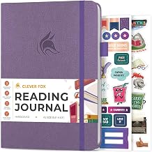 Clever Fox Reading Journal &ndash; Book Review Log &ndash; Gift Accessories for Reading Lover &ndash; Book Journal for Kids &amp; Adults &ndash; A5, 5.8&rdquo;x8.3&rdquo; (Lavender)