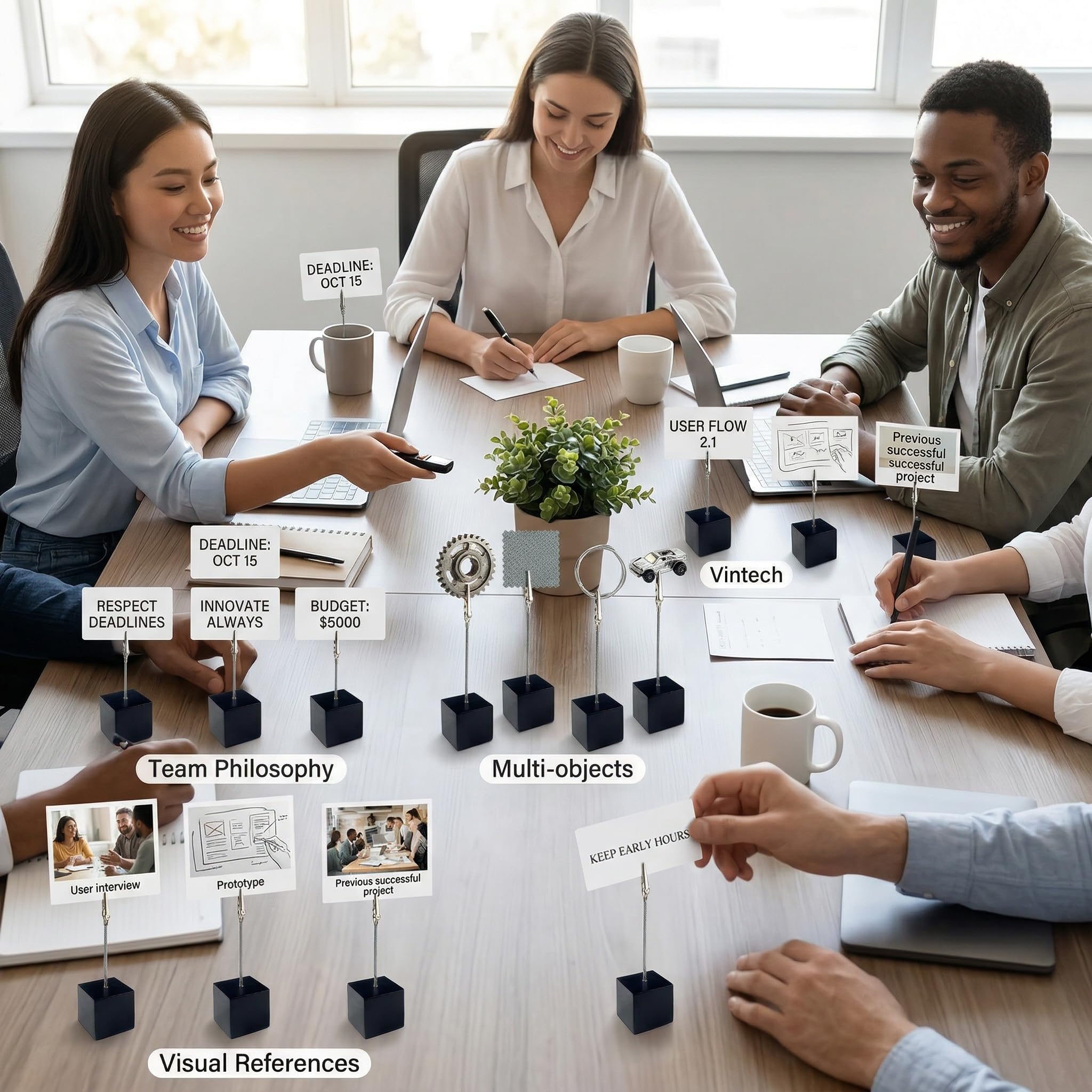 10 Piezas Soportes para Fotos con Pinzas, Soporte para Tarjetas de Asiento con Base de Madera Negra, Clip Madera Porta para Notas y Tarjetas, Portafotos Pinzas Decorativo Adecuado