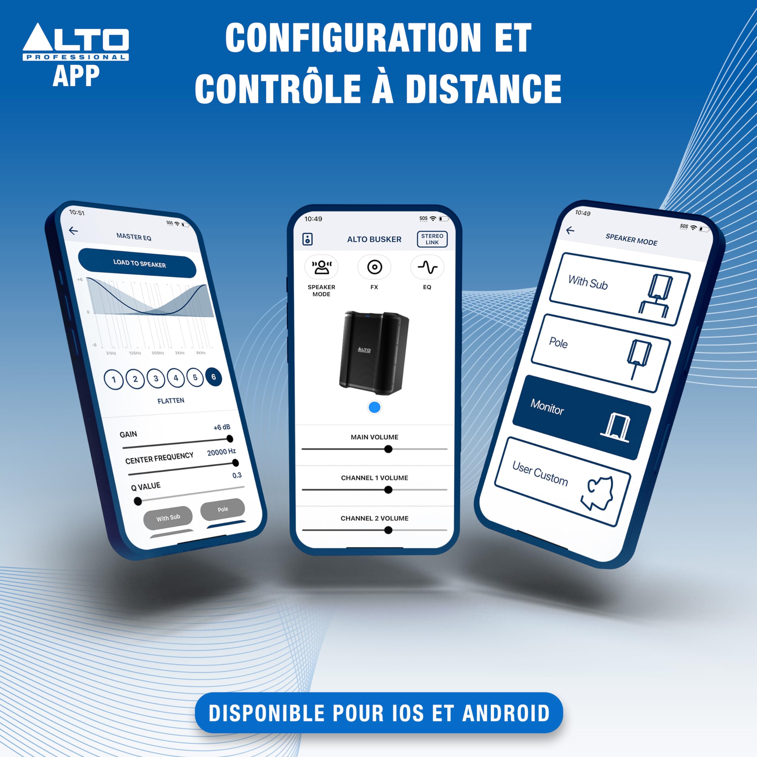 ALTO Busker Enceinte amplifiée Portable 200W avec Batterie Rechargeable, Bluetooth, mixeur 3 canaux, Alesis FX, contrôle appli, Chargement USB