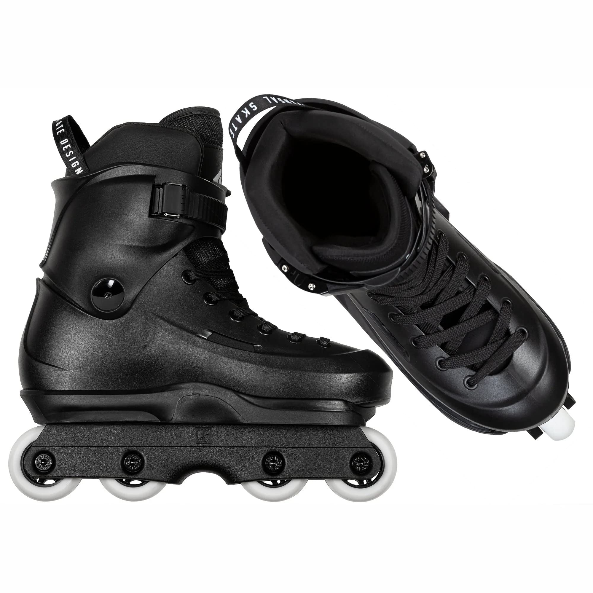 USD Inline Skates Sway 60 XXI, in Schwarz, Unisex für Herren und Damen, 60mm/88A Rollen, ABEC 7 Pro Kugellager, für Stunts, Aggressive, Skatepark, Art. nr.: 710174 37-38