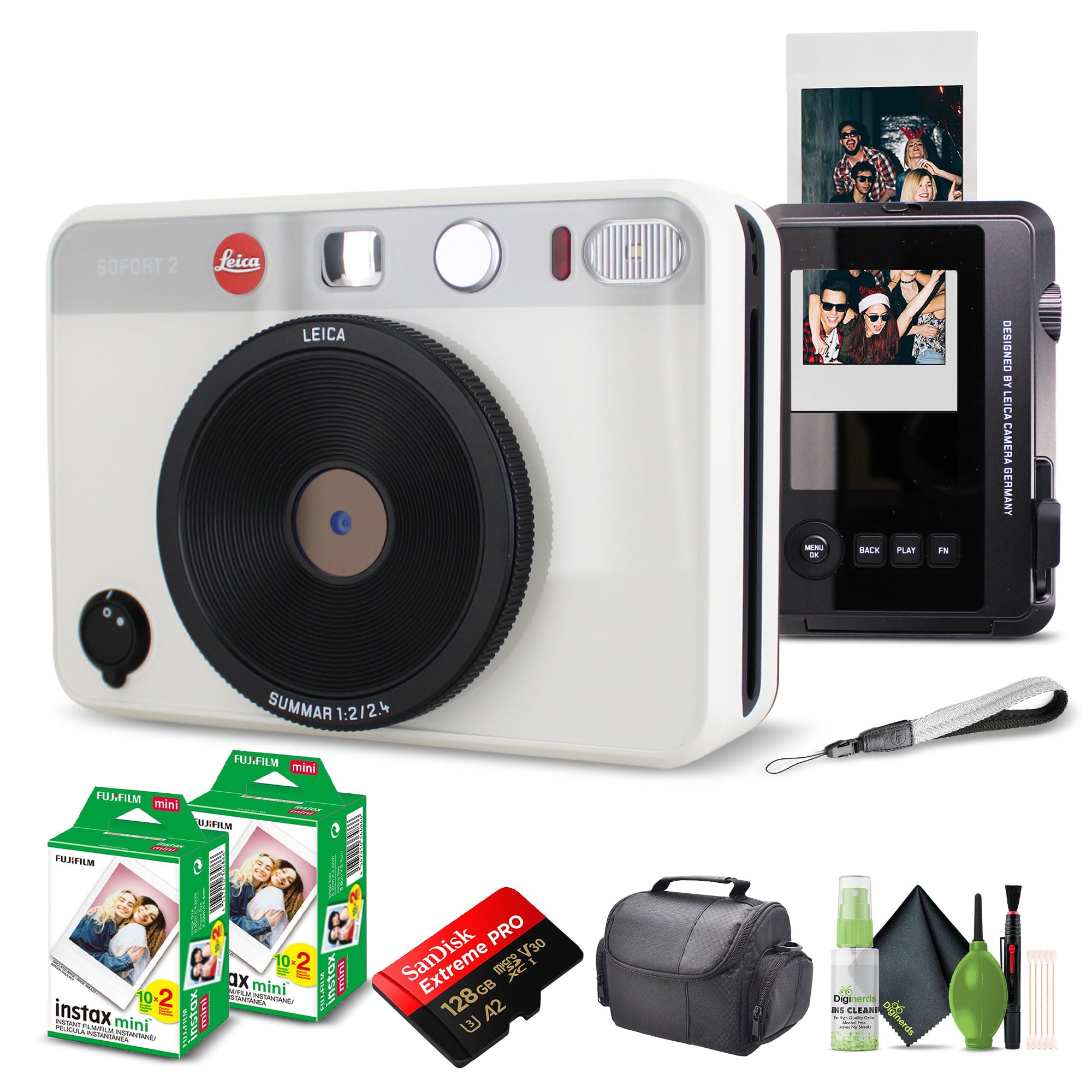 Amazon.com: Leica Sofort 2 混合式即時相片膠片和數位相機(白色