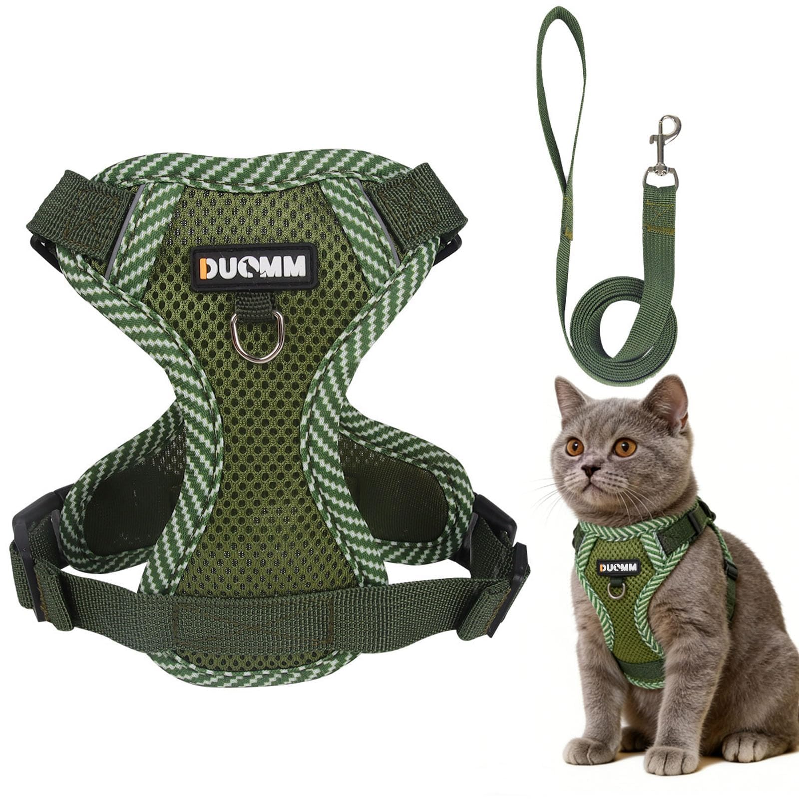 Cat Harness and Lead Set, Secure Walking Solution for Feline Companions, Comfortable Fit with Adjustable Straps, Suitable for Indoor and Outdoor Use.