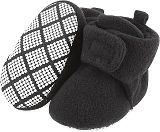 Bibimom Fleece Baby Booties - Unisex Non-Slip Cozy Warm Shoes for First Walkers Newborn to 18 Months Winter Autumn