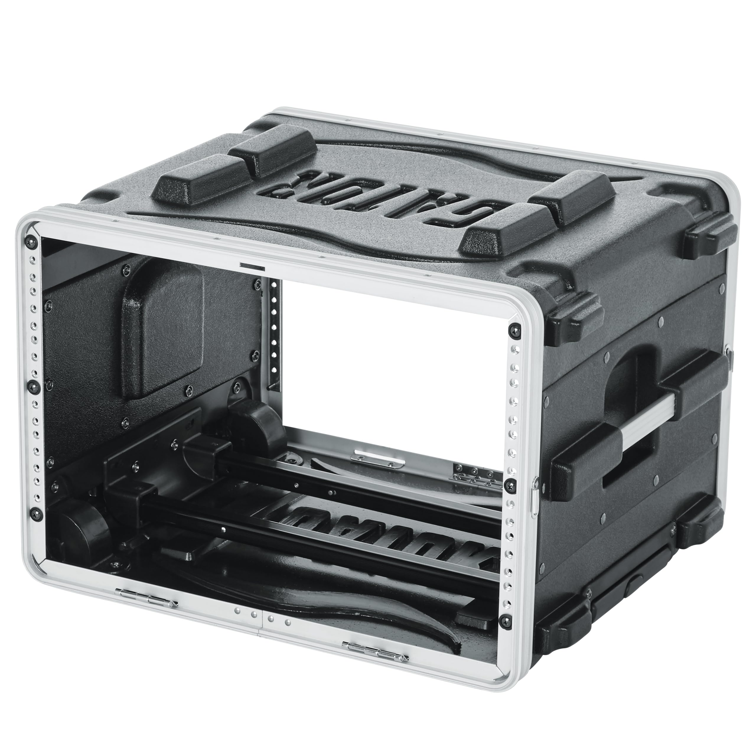 Gator CASES ‑ Custodia da 6U Rack con Ruote Retrattili e Binari Anteriori/Posteriori, Polietilene (GRR‑6L 6U)