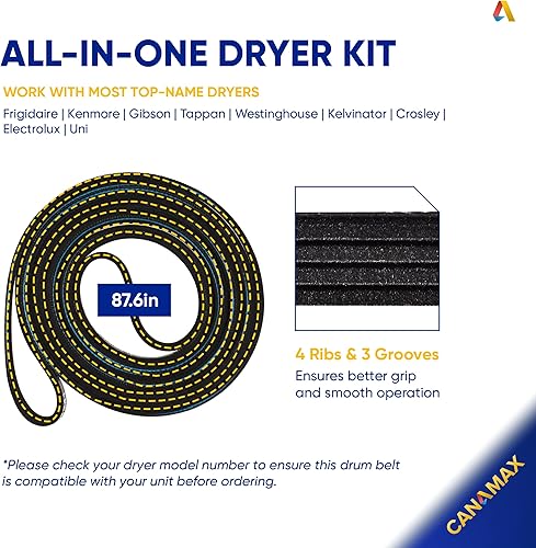 Miniatura 2 de [Versión 2026] Rodamiento trasero de secadora 5303281153 y 134503600 - Compatible con secadores Frigidaire y Kenmore - Sustituye a PS459829