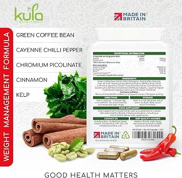 CoffeeShred - Green Coffee Bean Extract Fat Burn Complex - 60 Capsules | 16,000mg - Vegan Herbal Slimming Tablets for Weight Management with Cinnamon, Kelp, Chilli Pepper, Iodine and Chromium