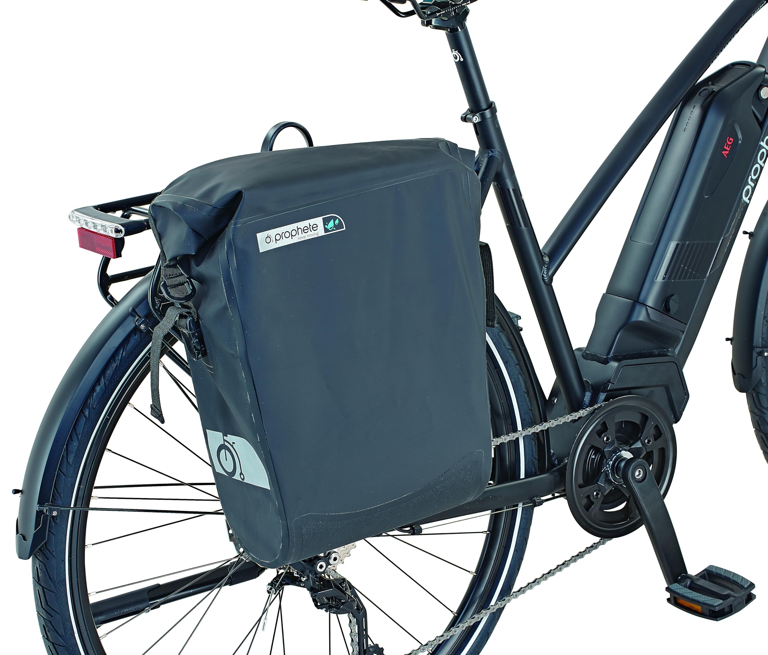 PROPHETE Esport Power Edition Damen Trekking E-Bike 28 Zoll - 250 W AEG SportDrive, Reichweite 180 km, 10 Gänge, LED 100 Lux, Scheibenbremsen, Federgabel, Mattschwarz