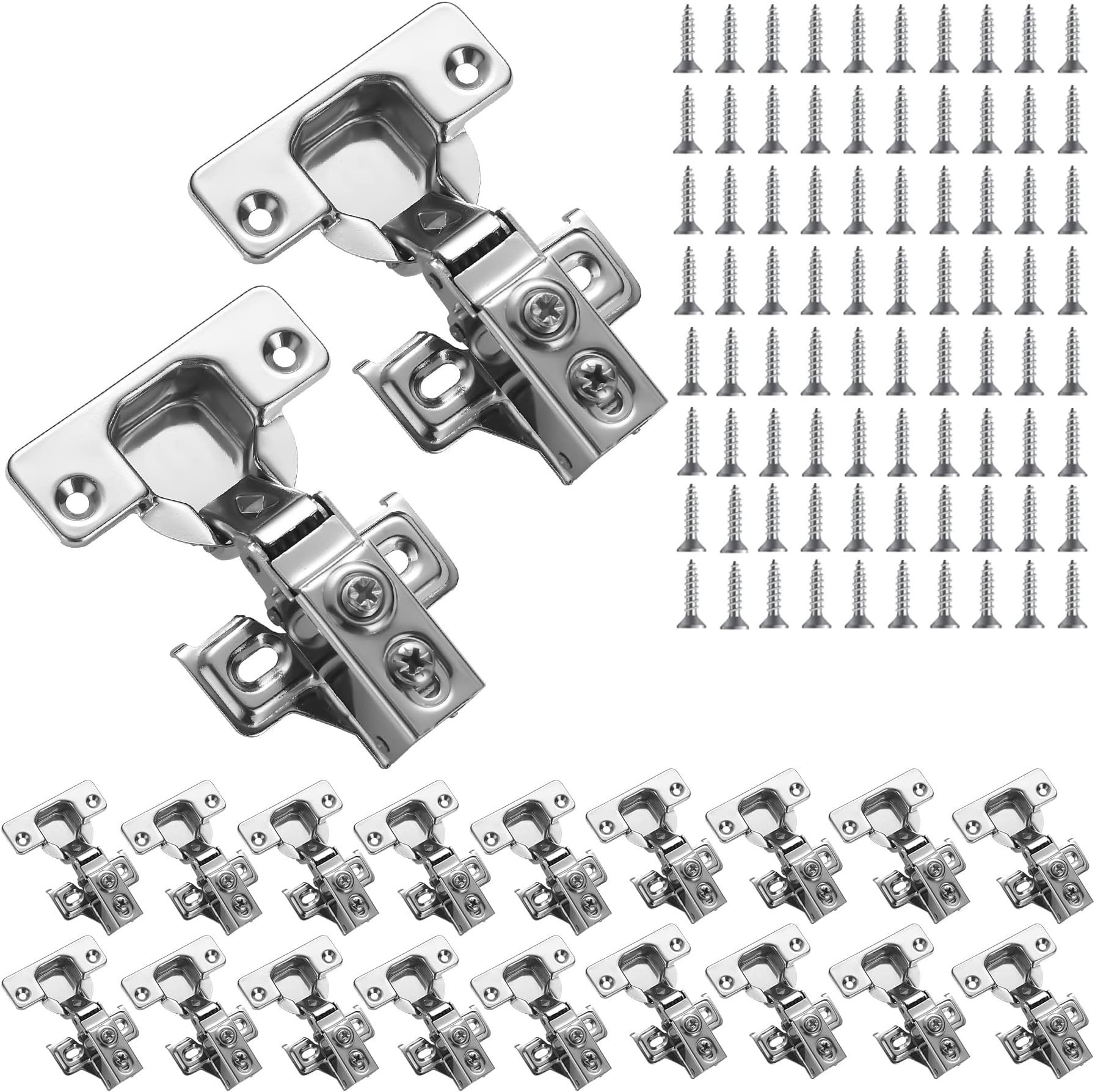 2 Pack Inset Soft Close Cabinet Hinges, Face Frame Kitchen Cabinet - View #11