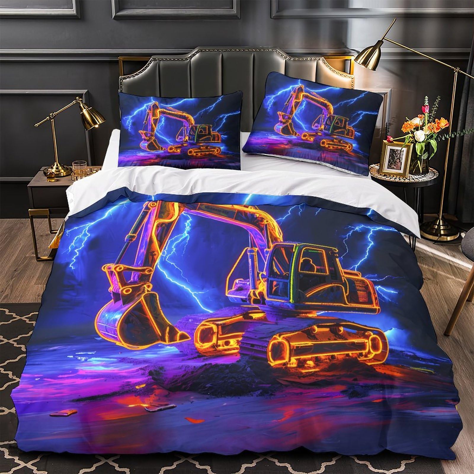 Parure de lit hypoallergénique en microfibre douce et résistante