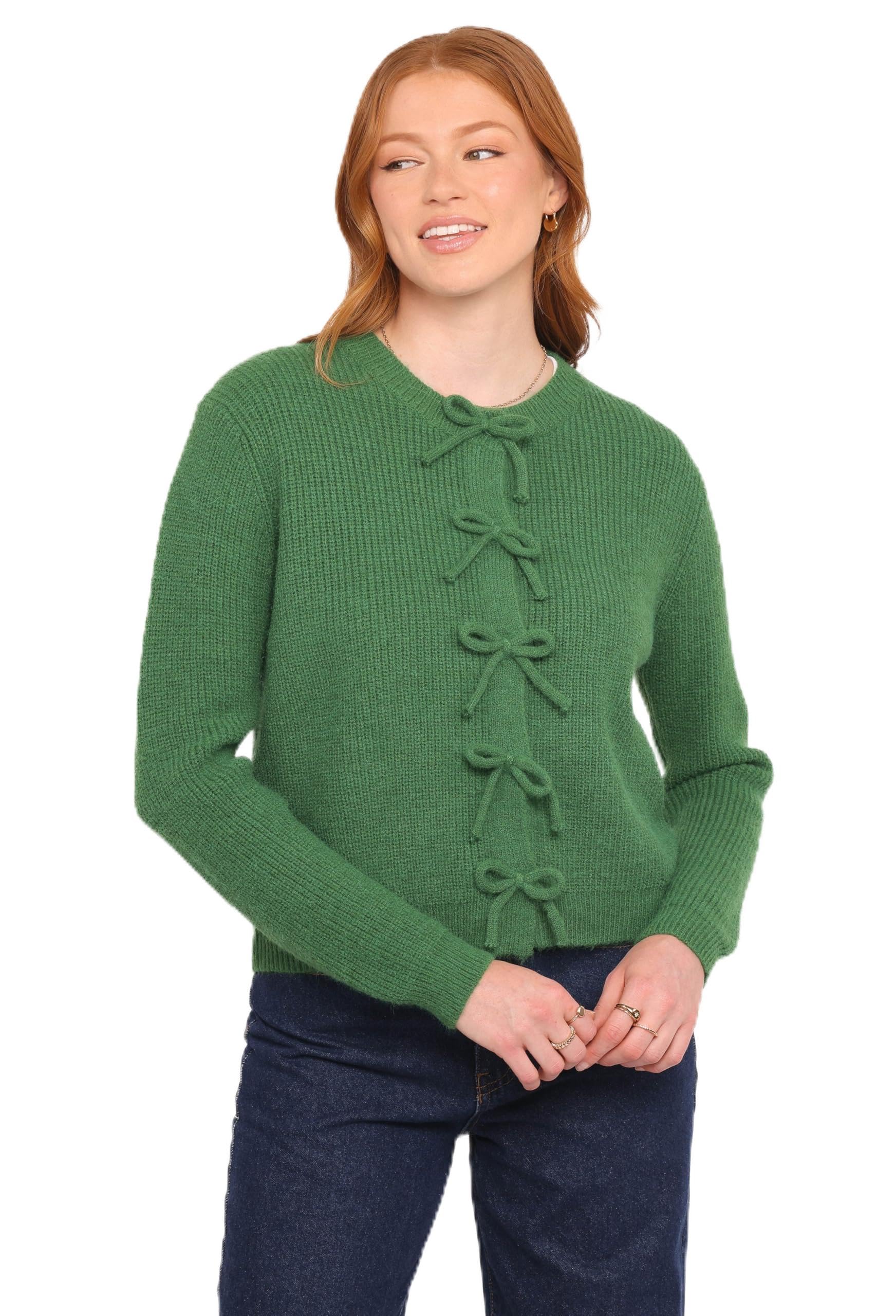 Petal Pup Womens Wilde Bow Front Cardigan
