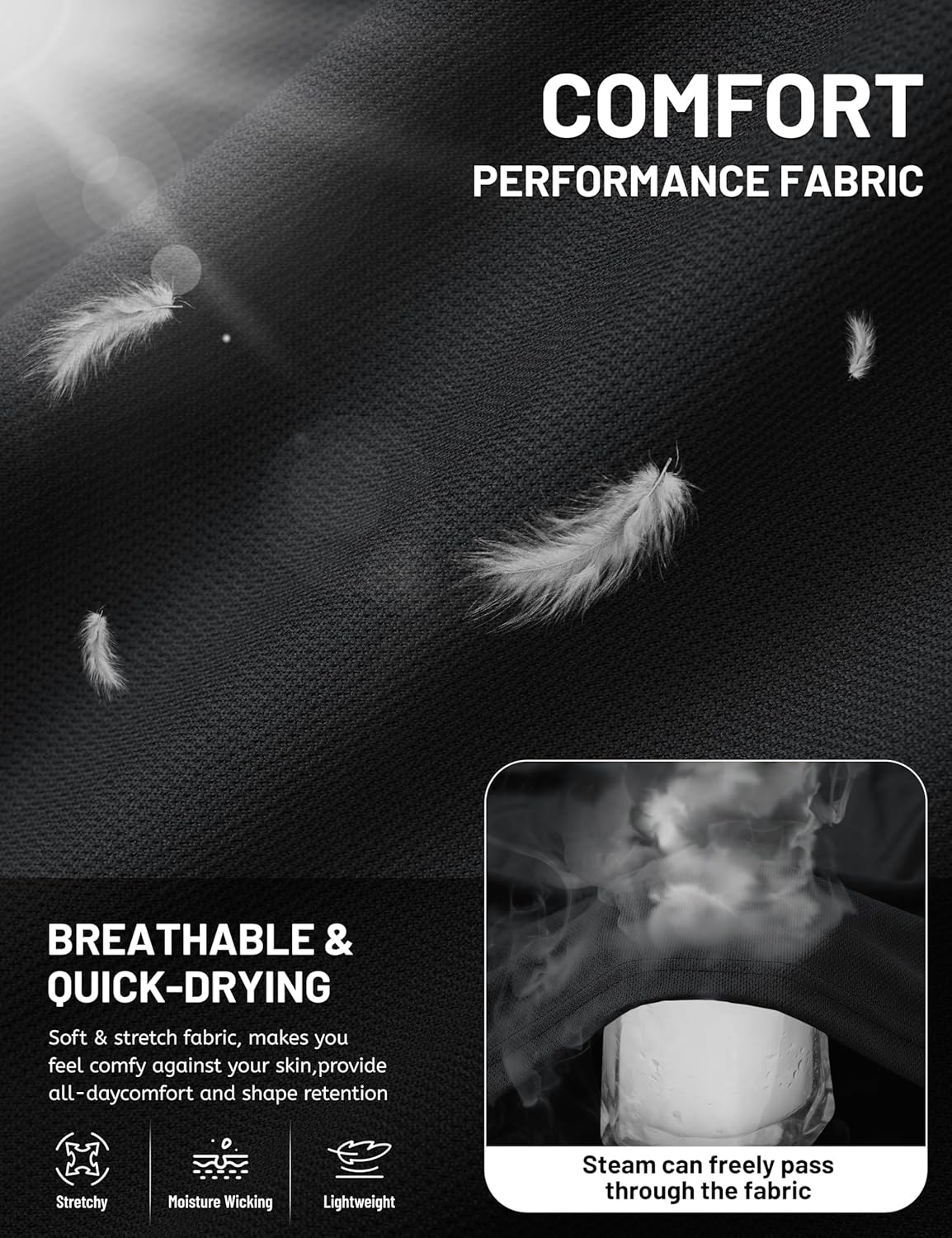 TACVASEN Men's Polo Shirts Short Sleeve Dry Fit Golf Shirt Casual Performance Athletic Tennis Shirts for Men - Image 6