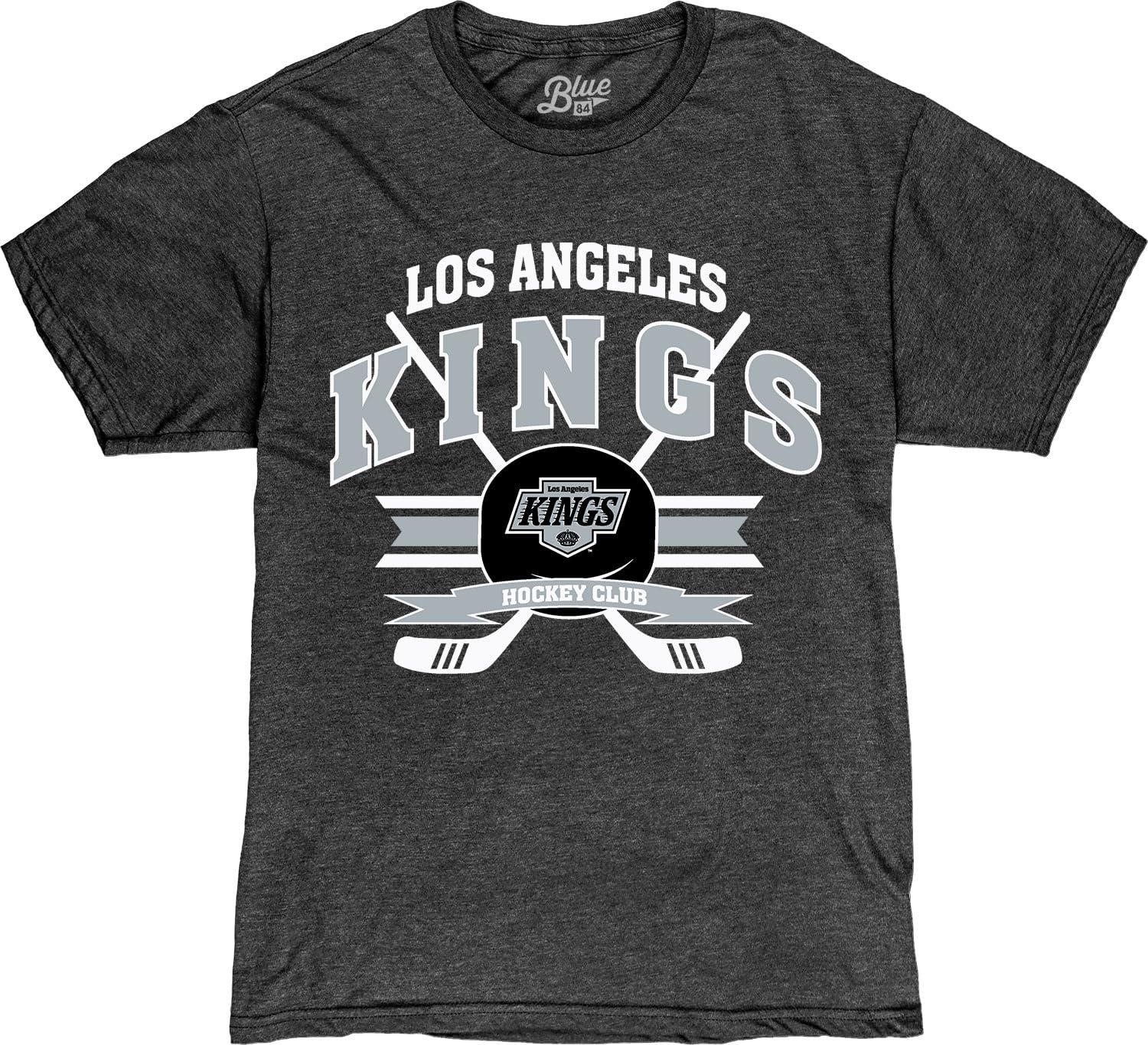 Blue 84 NHL Officially Licensed T-Shirt Heathered Hockey Puck