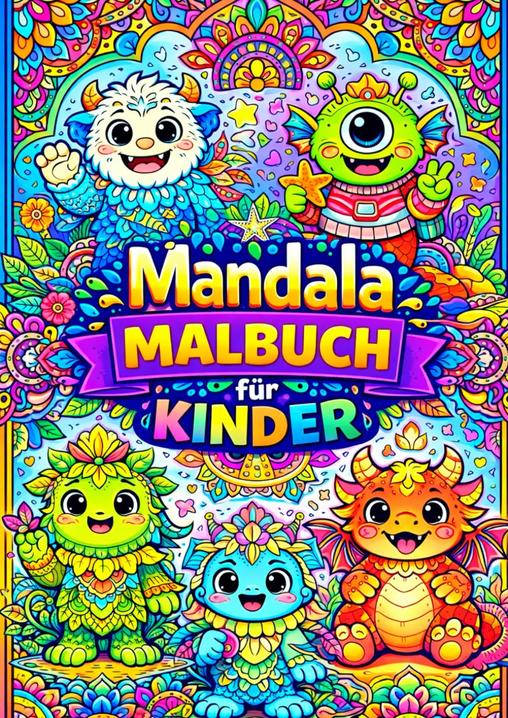 Mandala Malbuch für Kinder: Lustige Monster