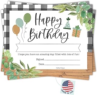 Happy Birthday Certificates for Students - 25 Student Birthday Certificates for Kids Classroom Must Haves, Teacher Supplies for Classroom Elementary, Farmhouse Teacher Essentials