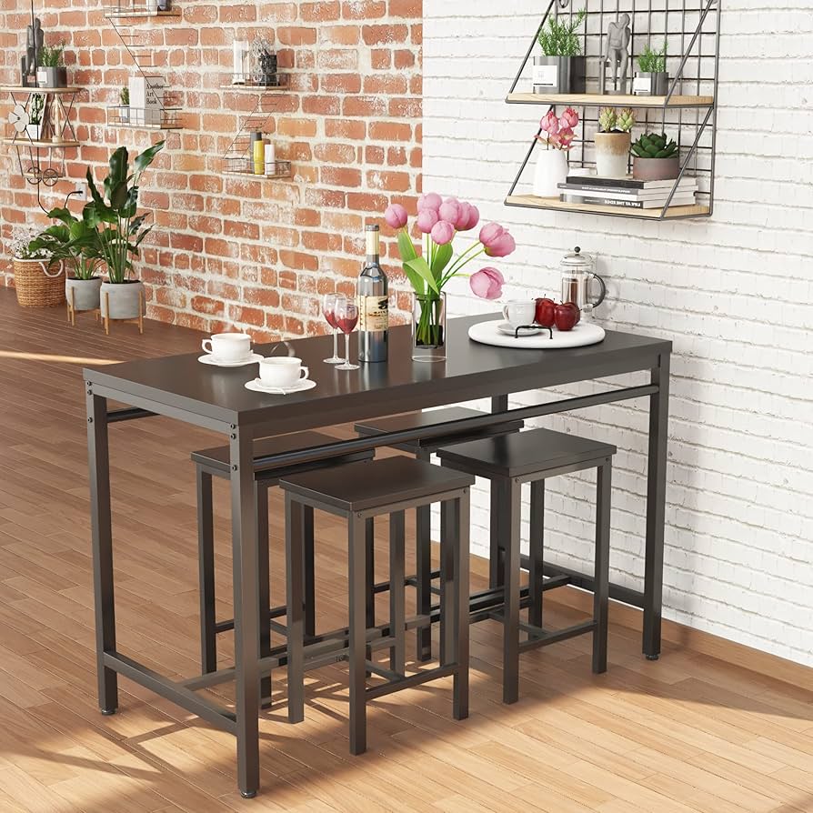 Amazon.com - AWQM 5 Piece Bar Table Set, Modern Counter