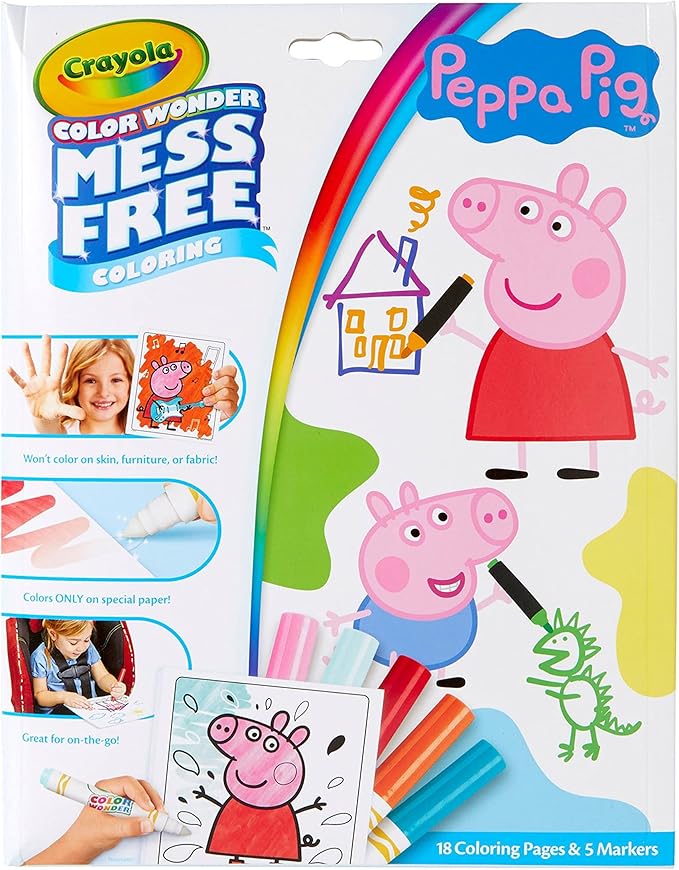 CRAYOLA Color Wonder - Peppa Pig Mess-Free Colouring Book (Includes 18 ...
