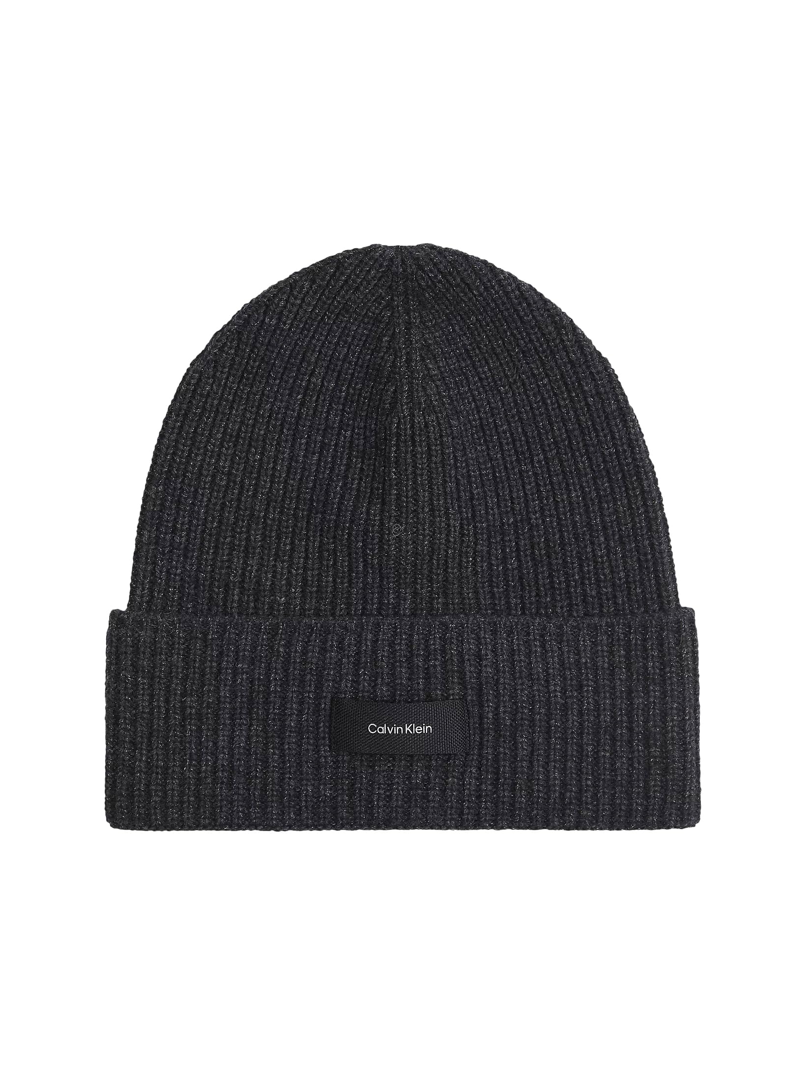 Calvin Klein Jeans Men's Black Calvin Klein Daddy Wool Rib Beanie