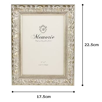 ヴィンテージ　シルバー大きな装飾写真額縁 Amazon.co.jp: 大額 写真立て 写真額 K判 アンティークシルバー