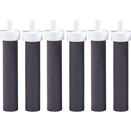 Brita Water Bottle Replacement Water Bottle Filters, Black, 6 Count