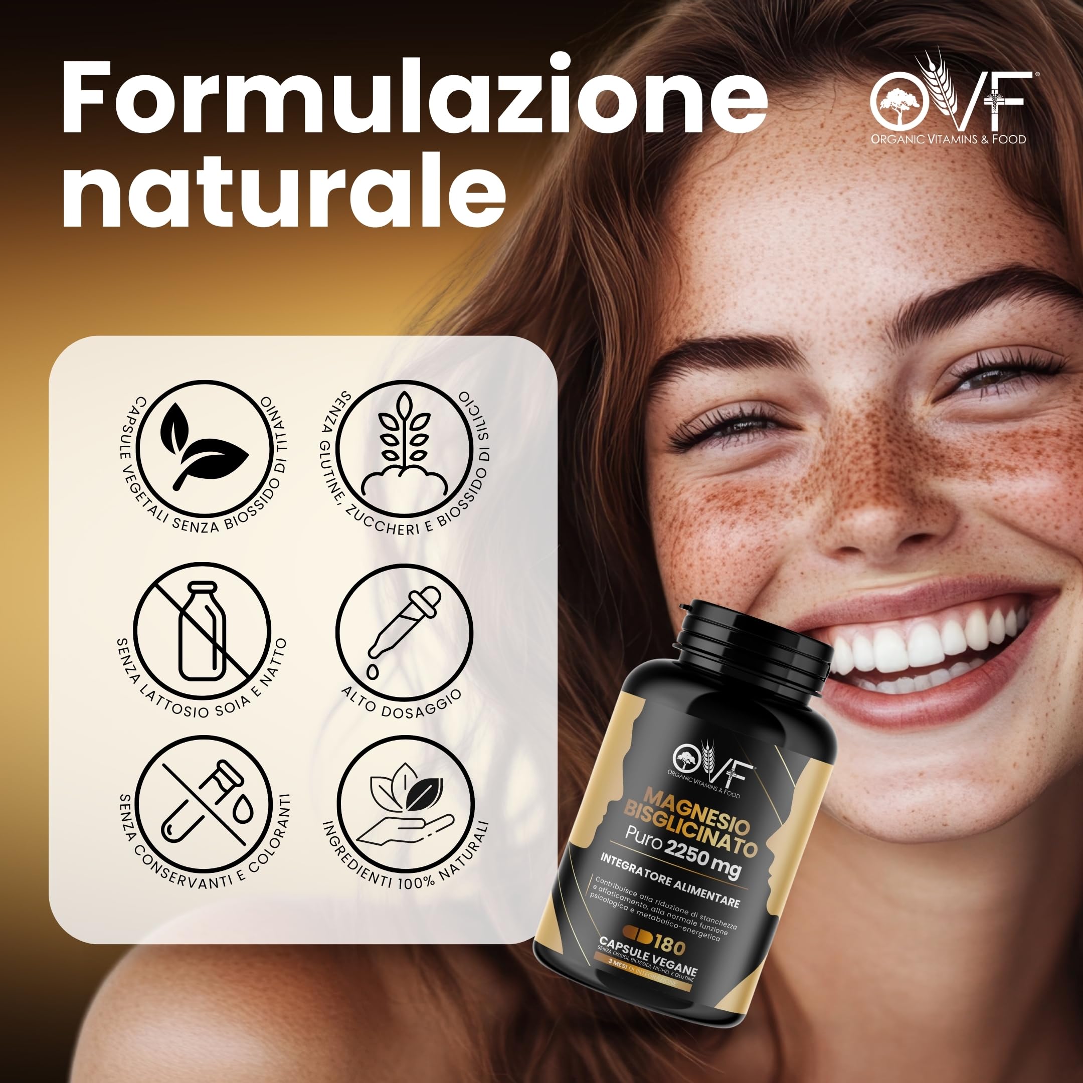 MAGNESIO BISGLICINATO PURO 180 Capsule da 450 mg | 3 Mesi di Integrazione | Supporto per Muscoli e Sonno Integratori Stanchezza Puro Alta Biodisponibilità Vegano