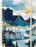 Vista 1 de Agenda 2026 – Enero 2026 – Diciembre 2026, Planificadores 2026, Agenda 2026 Semanal y Mensual, Pestañas, 6.3" x 8.4", Bolsillo Trasero, Tapa Dura