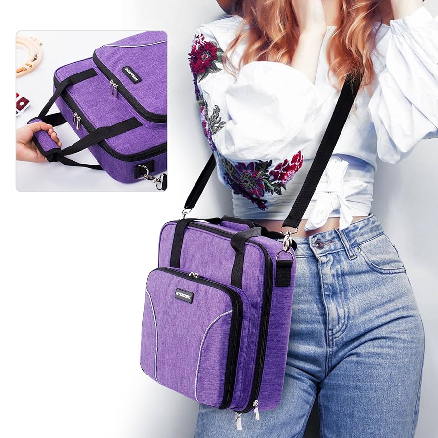 Amazon.com: MYBAGZING | Large Embroidery Project Bag - Cross