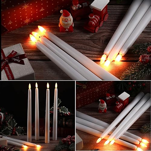 Miniatura 4 de Reginary 36 velas LED sin llama parpadeantes de plástico de 11 pulgadas para bodas, fiestas, decoración del hogar, color blanco
