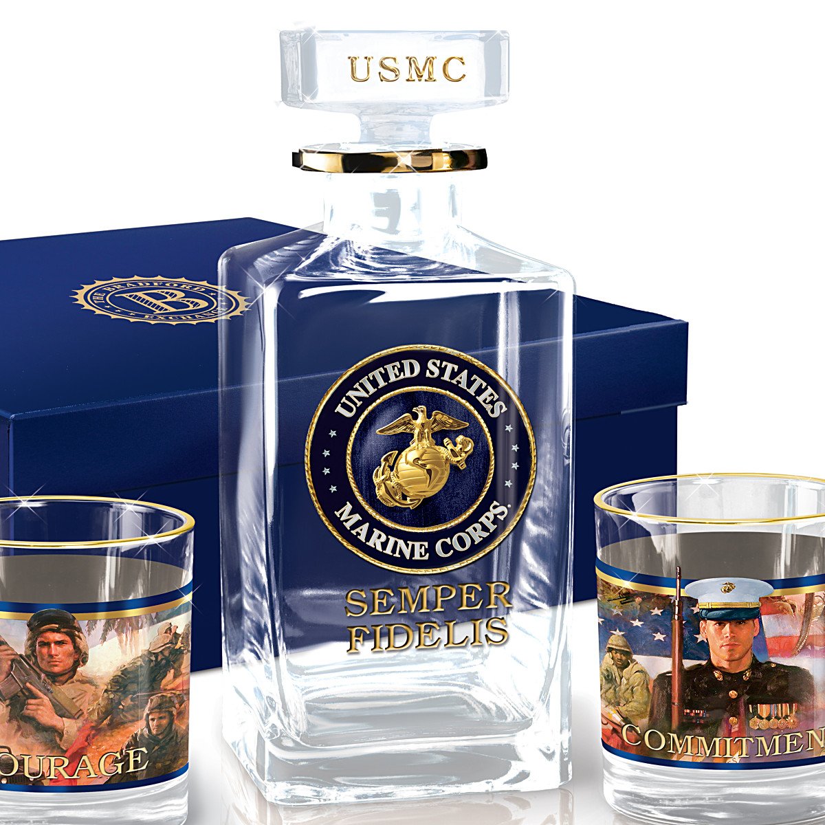 ブラッドフォードエクスチェンジデキャンタセットロックグラス