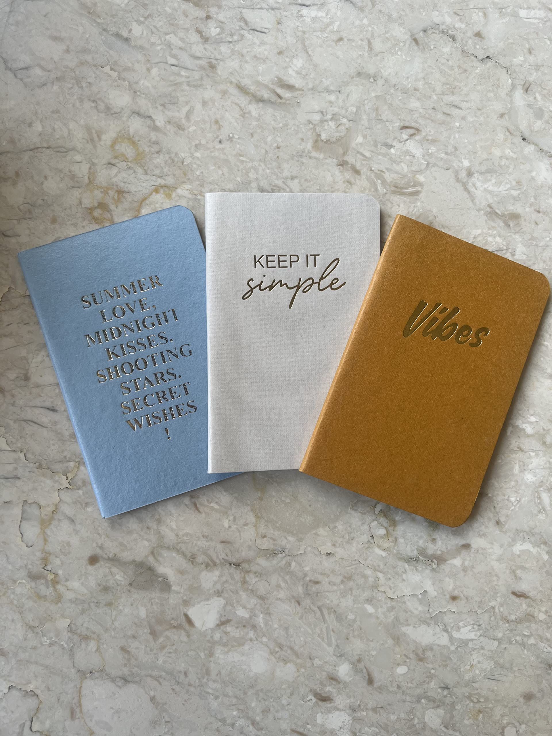 Cotiana SET OF 3 A6 Pocket Sized Notebooks - Premium Soft Cover Journal Diary 9x14 cm with 60 Pages Dairy Book for Girls, Diaries for Women Kids Office Gifting 102