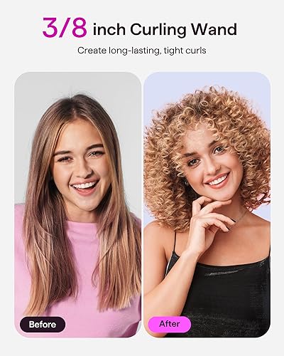 Wavytalk 3/8 Inch Small Curling Iron Wand for Short & — bottom and base construction detail