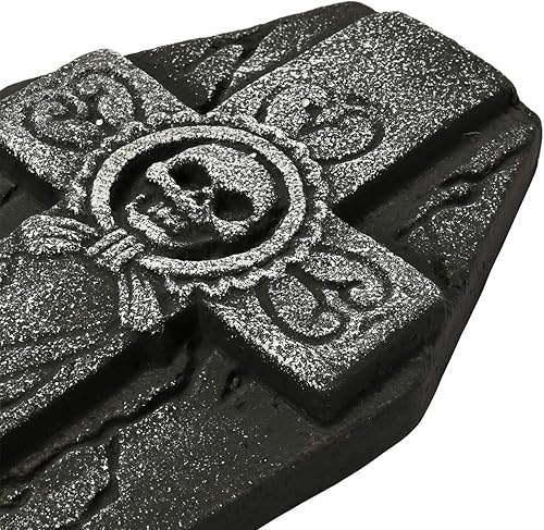 Miniatura 5 de Sunnyglade Juego de 5 lápidas de cementerio de espuma de Halloween para decoraciones de césped de Halloween