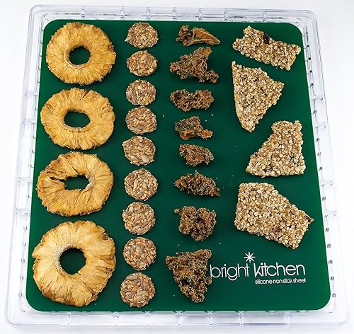 Bright Kitchen 6 hojas deshidratadoras de malla compatibles con Ivation compatibles con Gourmia antiadherentes para secador de cecina, frutas,