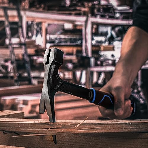 Miniatura 7 de REAL STEEL Martillo de encuadre forjado de una pieza con cara fresada Martillo de garra para techos de grafito encamisado de 21 onzas 0571