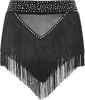 Amazon.com: Vxuxlje Women's Shiny Rhinestone Fringe Trim Shorts