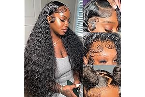 qinmei HD Lace Front Wigs Human Hair Deep Wave 26 Inch Pre...