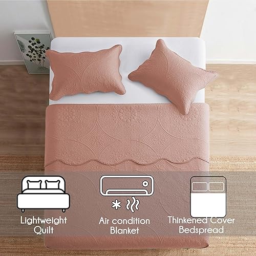 Vista 356 de IR Imperial Rooms - Juego de colcha individual (68 x 86 pulgadas) + 1 funda de almohada (20 x 26 + 2 pulgadas), 2 piezas, ligera, reversible