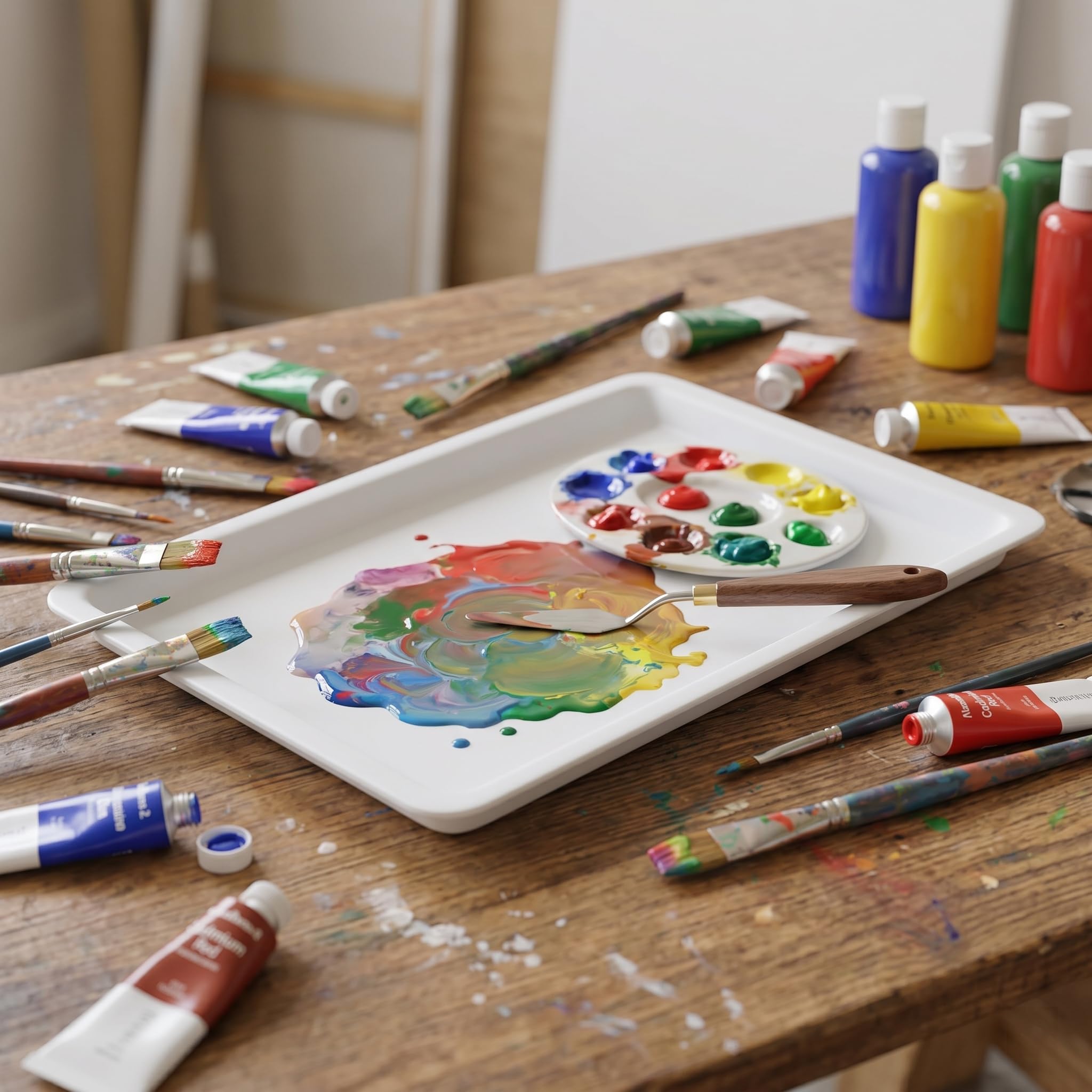 10 vassoi plastic per attività artistiche e artigianali, scuola e casa, progetti fai-da-te, pittura, perline, organizzazione forniture