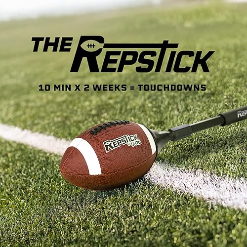 Miniatura 4 de REPSTICK El sistema original de entrenamiento de fútbol para atletas juveniles, pelota de cuero con palo de agarre rápido para atrapar perfectamente