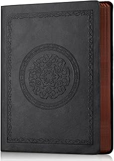 2026 Leather Vintage Journal Notebook,300 Pages,Leather Softcover Lined Journal Notebooks for Women Men,Notebook Journals for Writing Travel,Business,Office,5.7'' X 8.3'',Black