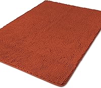 Vista 303 de Yeaban Juego de alfombras de baño verde manzana 2 piezas (20" x 32" y 17" x 24"), tapetes de baño de felpilla gruesa Alfombras de baño absorbentes