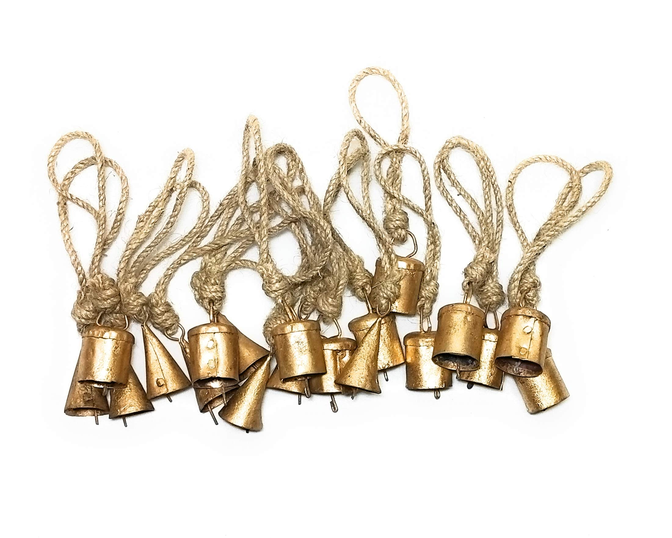 Bells Sound Metal Vintage Rustic Hanging Bells (2 Design Set of 20 pcs) Indoor & Outdoor Decor/Festive Decor-image-20
