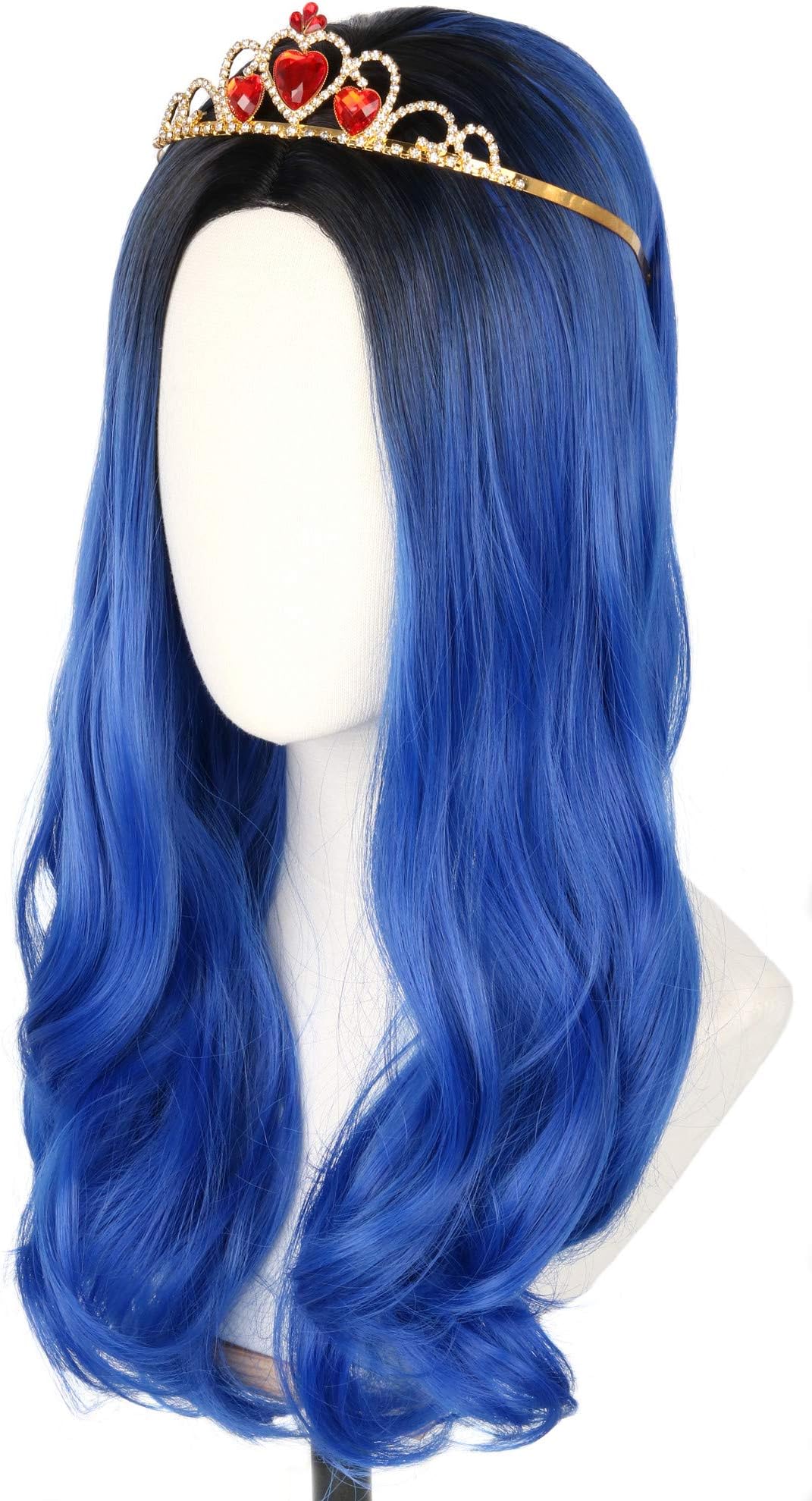 HPO King Troll Wig with Eyebrows and Mustache | Dark Blue